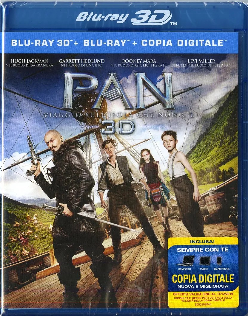 Pan - Viaggio sull'isola che non c'è (Blu-Ray 3D + Blu-Ray Disc)