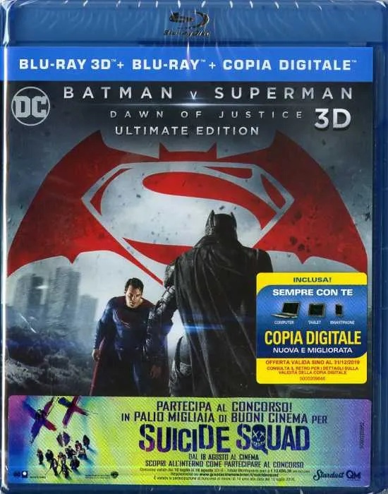 Batman v Superman - Dawn of Justice - Ultimate Edition (Blu-Ray 3D + 2 Blu-Ray Disc + Copia Dig.)